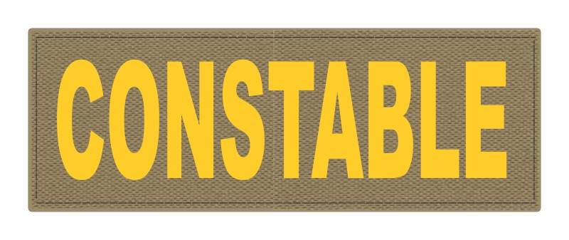 CONSTABLE ID Patch - 8.5x3.0 - Gold Lettering - Tan Backing - Hook Fabric - Click for larger image CONSTABLE ID Patch - 8.5x3.0 - Gold Lettering - Tan Backing - Hook Fabric